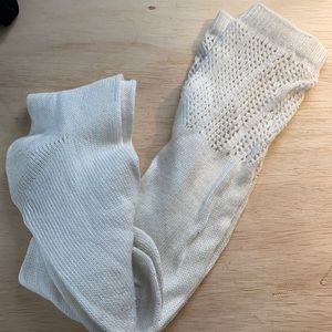 Thigh high cream socks